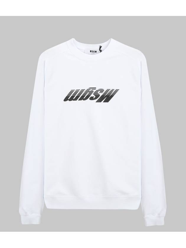 Reversed Logo Cotton Sweatshirt White - MSGM - BALAAN 1