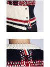 Tartan Check Jacquard Wool Mohair Knit Top Red Beige - THOM BROWNE - BALAAN 10