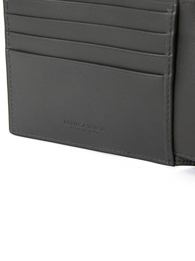 Men's Intrecciato Half Wallet Dark Grey - BOTTEGA VENETA - BALAAN 6