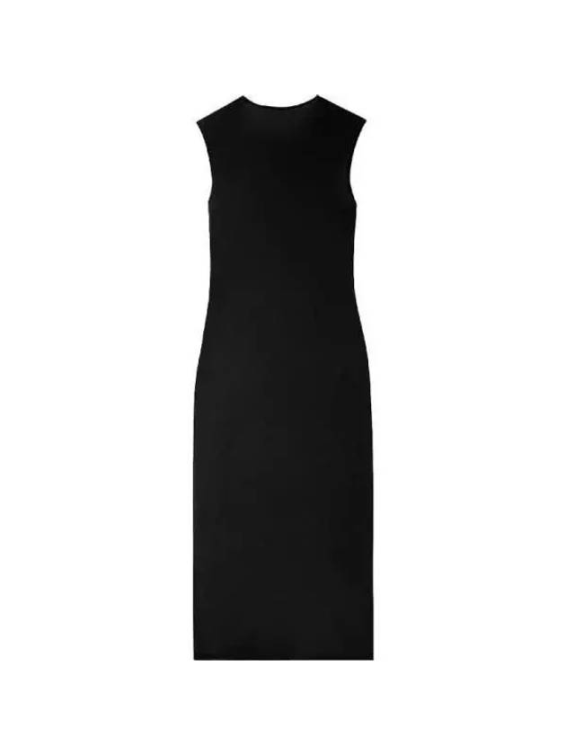 Women's Slim Round Neck Sleeveless Long Dress Black - JIL SANDER - BALAAN 3