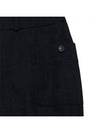 Women’s Wool Semi-Wide 34 Pants 5032LBWWNAVY - BLACK&WHITE - BALAAN 3