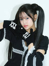 04 ribbon knit gloves BLACK WHITE - CLUT STUDIO - BALAAN 3