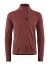 Huge Half Zip Long Sleeve T-shirt Medder Red - KLATTERMUSEN - BALAAN 2