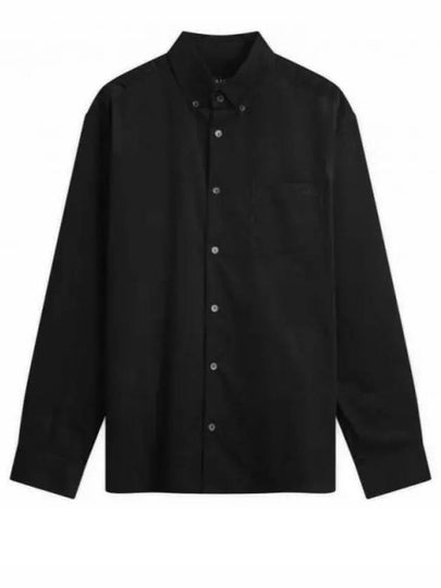 Mateo Logo Long Sleeve Shirt Black - A.P.C. - BALAAN 2