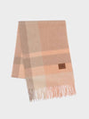 100% cashmere checked muffler orange - RECLOW - BALAAN 2