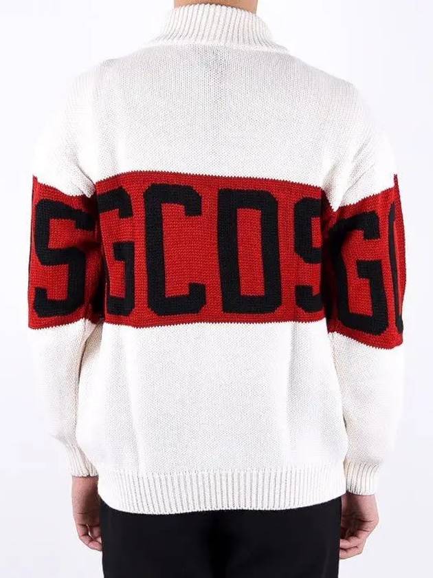 Color combination logo wool knit ivory FW18M020018 - GCDS - BALAAN 4