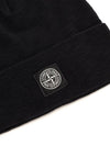 Light Slub Wool Nylon Beanie Black - STONE ISLAND - BALAAN 3