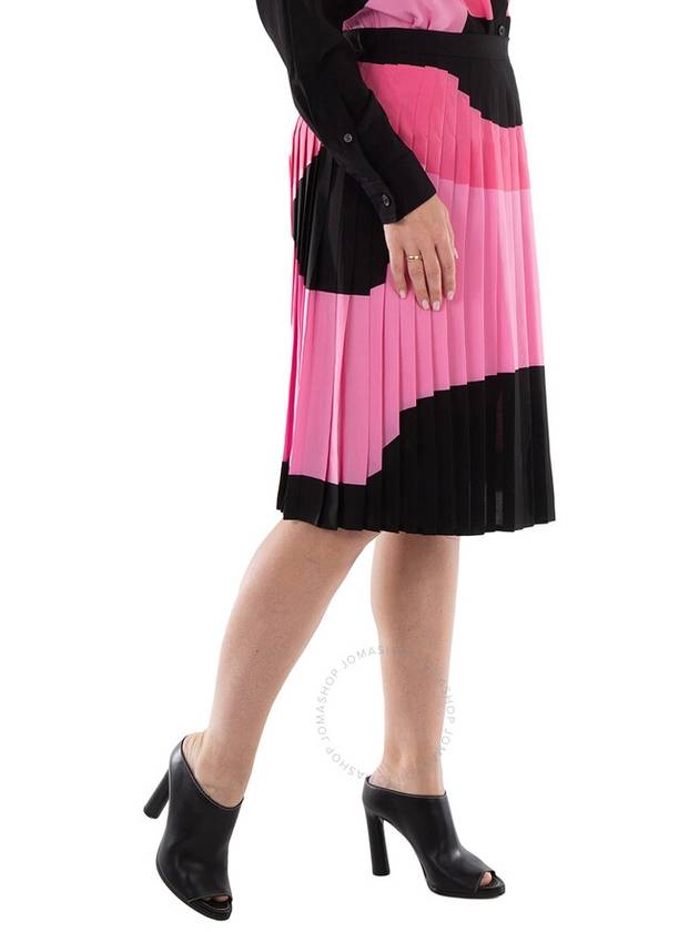 Burberry Bubblegum Pink Marine Blob Silk Midi Skirt, Brand Size 12 (US Size 10) - BURBERRY - BALAAN 2