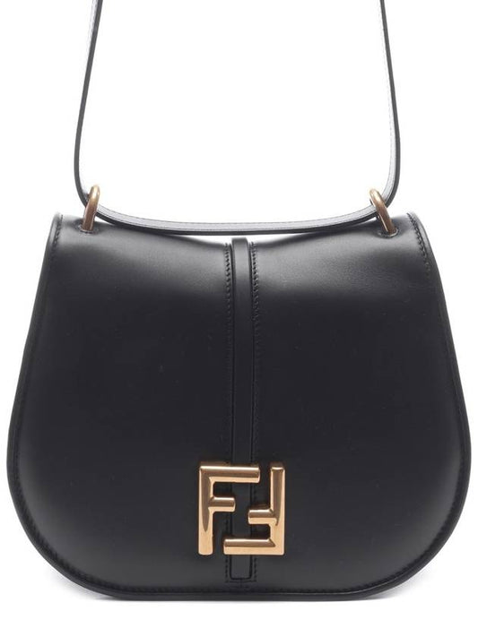 C'Mon Medium Leather Shoulder Bag Black - FENDI - BALAAN 2