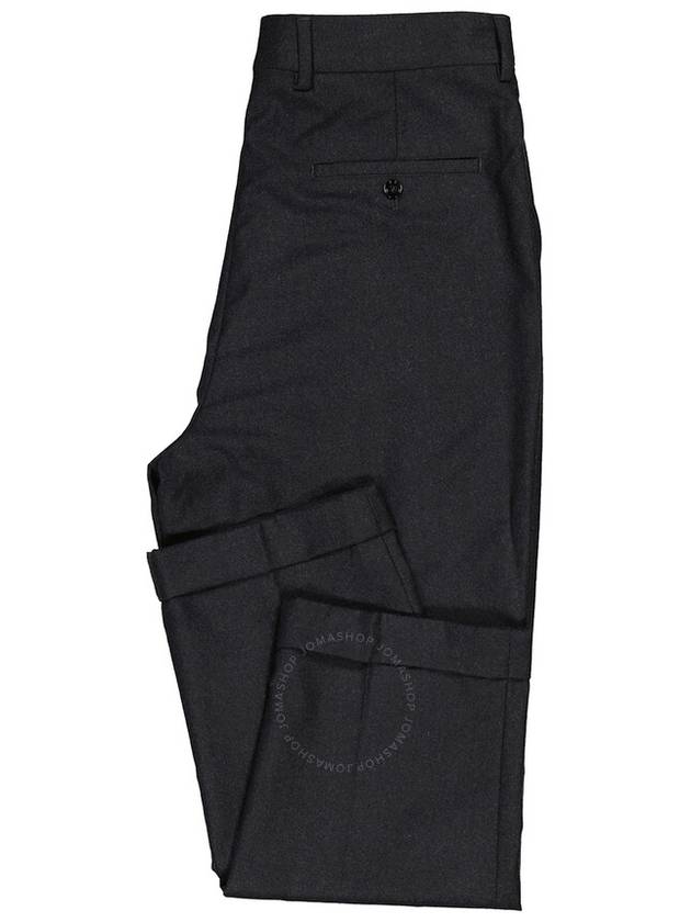 Men's Carrot Fit Turn-Up Straight Pants Grey - AMI - BALAAN 4