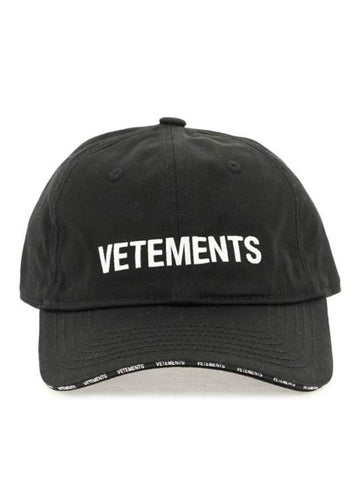 Iconic Logo Ball Cap Black - VETEMENTS - BALAAN 1