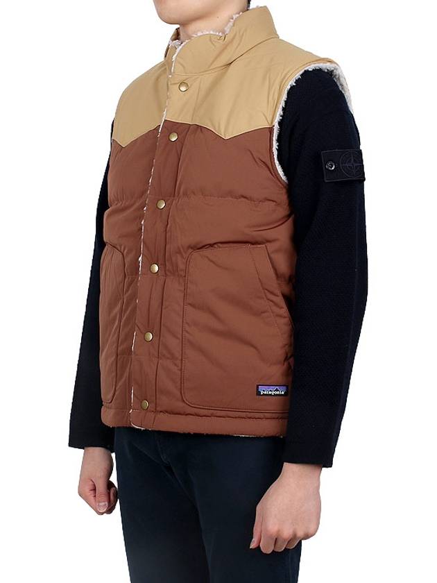 Men's Reversible Bivy Down Vest Brown - PATAGONIA - BALAAN 5