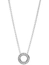 Logo Pave Circle Collier Necklace Silver - PANDORA - BALAAN 1