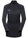 Trift Half Zip-up Long Sleeve T-shirt Black - MAMMUT - BALAAN 1