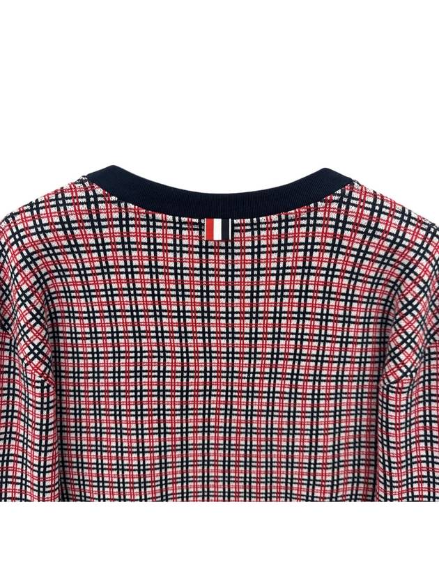 24SS Check Jacquard Sweatshirt MJT421A 960 - THOM BROWNE - BALAAN 5