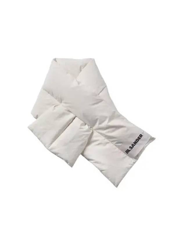 Logo Quilting Padding Down Muffler White - JIL SANDER - BALAAN 2