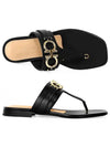 Gancini Flip Flops Black - SALVATORE FERRAGAMO - BALAAN 2