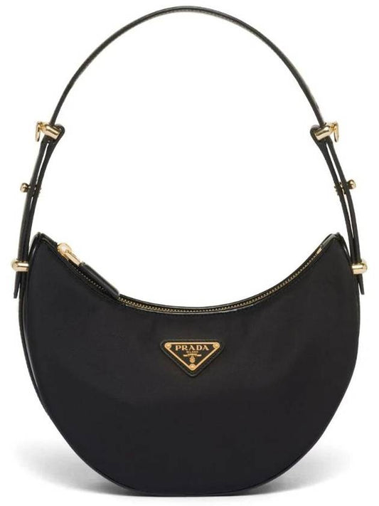 Arque Re-Nylon Leather Shoulder Bag Black - PRADA - BALAAN 1