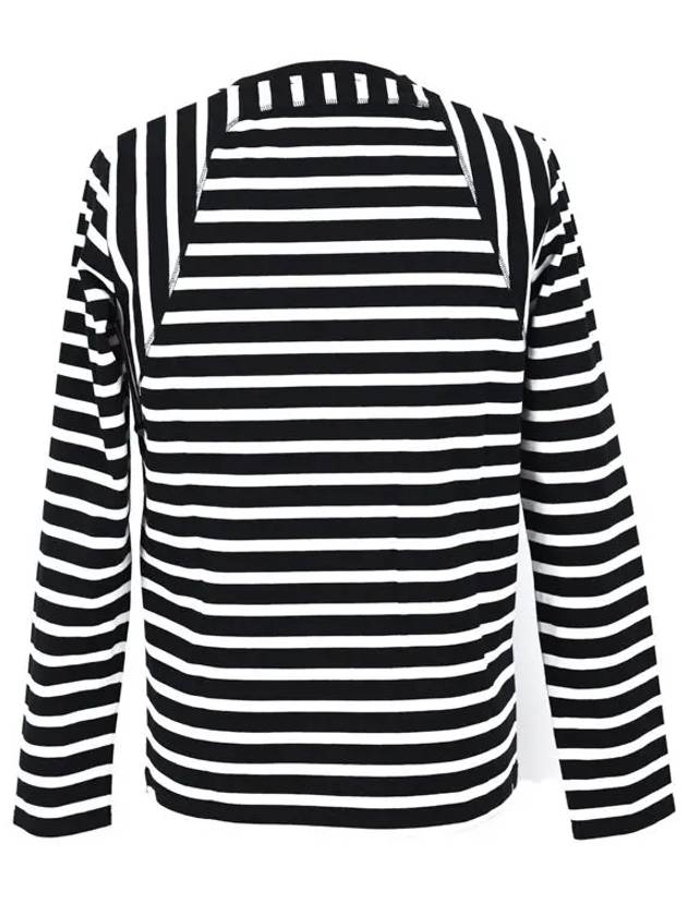 Stripe Long Sleeve T-Shirt Black - ALEXANDER MCQUEEN - BALAAN 7