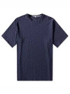 Logo Embossing Crew Neck Short Sleeve T-Shirt Navy - SUNNEI - BALAAN 2