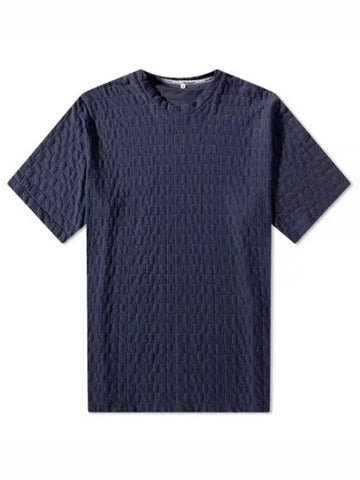 Logo Embossing Crew Neck Short Sleeve T-Shirt Navy - SUNNEI - BALAAN 1