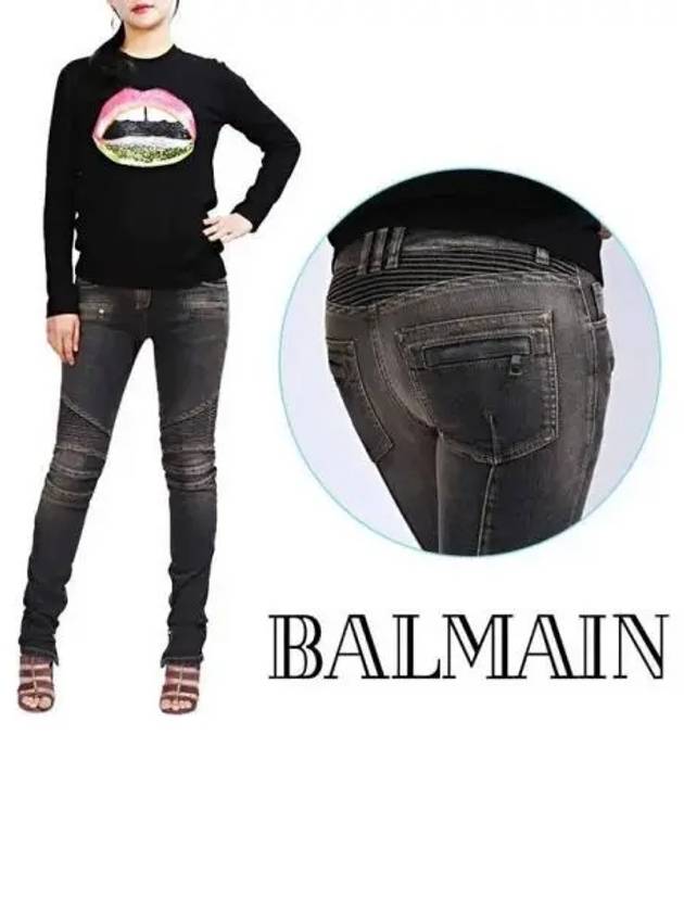 Women s biker washing jeans 270115 - BALMAIN - BALAAN 1