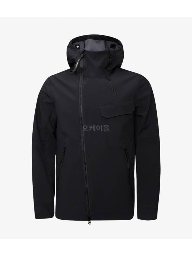 Men's Shell Goggle Hooded Jacket Black - CP COMPANY - BALAAN 1