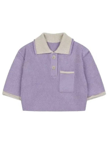 Jacquemus Le Polo Maille Arco Knit Purple - JACQUEMUS - BALAAN 1