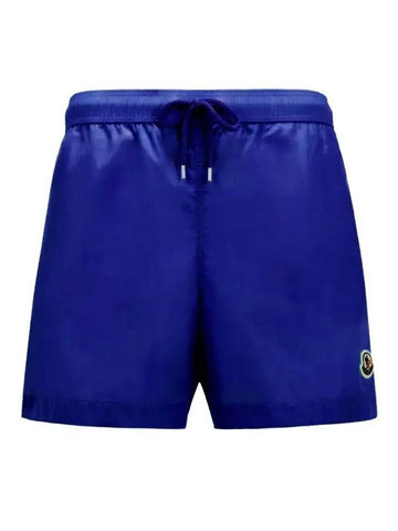 Moncler logo patch swim shorts blue men's pants 2C00004 53326 75N - STONE ISLAND - BALAAN 1