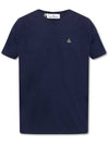 Chest ORB Logo Short Sleeve T-Shirt Navy - VIVIENNE WESTWOOD - BALAAN 1