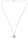 Thin Lines Flat ORB Necklace Silver - VIVIENNE WESTWOOD - BALAAN 4