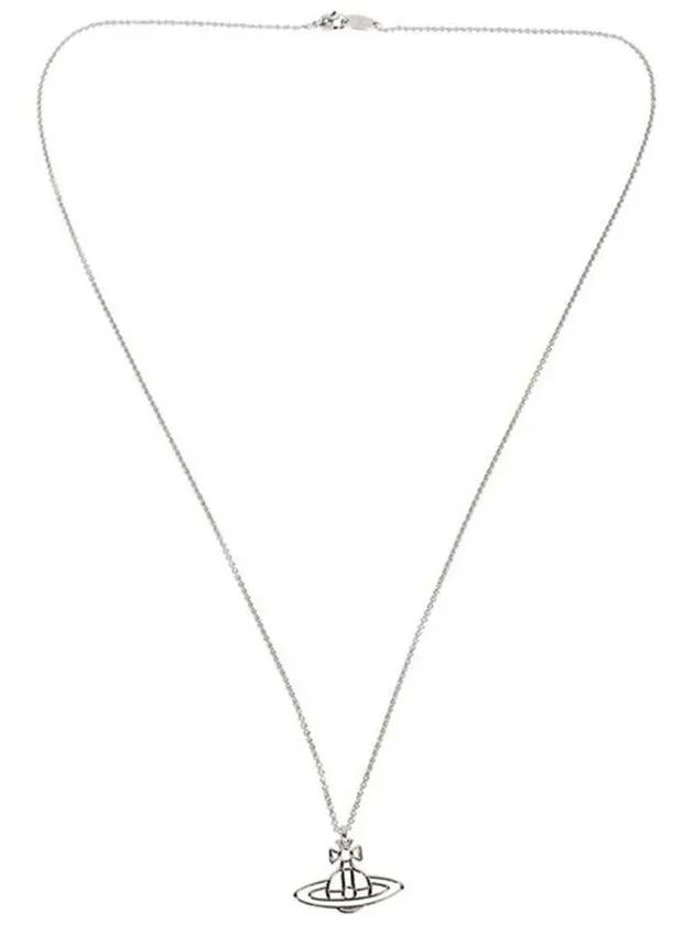 Thin Lines Flat ORB Necklace Silver - VIVIENNE WESTWOOD - BALAAN 4