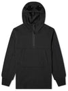 Men's Diagonal Fleece Goggles Half Zip Up Brushed Anorak Black - CP COMPANY - BALAAN 3