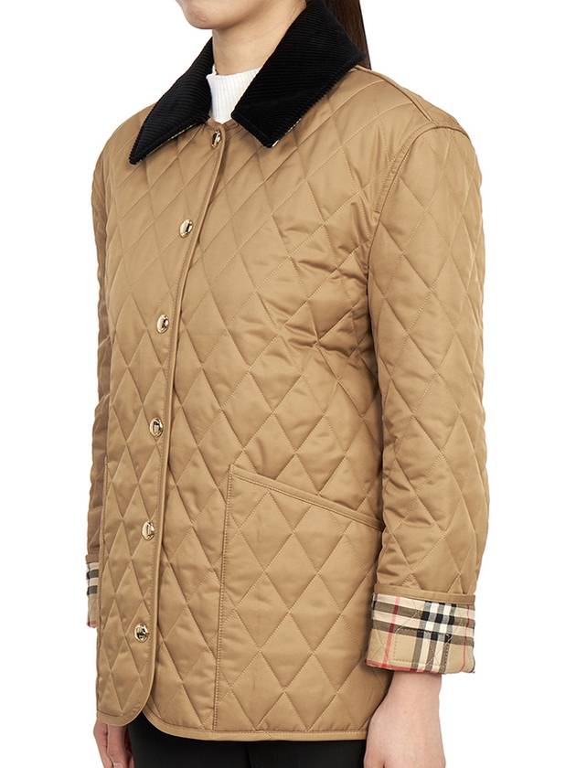 Women's Diamond Quilted Jacket Brown - BURBERRY - BALAAN 5