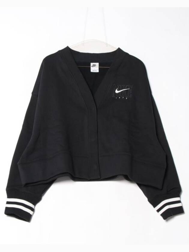 Sportswear Phoenix Fleece Oversized Graphic Cardigan Black - NIKE - BALAAN 2