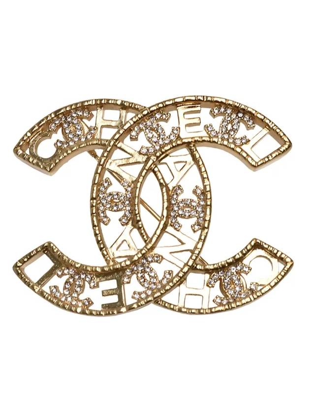 Crystal CC Coco Logo Brooch Gold - CHANEL - BALAAN 1