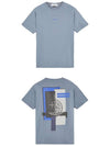 Marble One Short Sleeve T-Shirt Blue Grey - STONE ISLAND - BALAAN 5