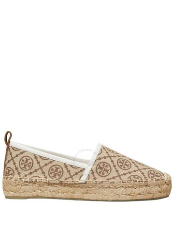 Tory Burch Jacquard T Monogram Logo Platform Espadrilles, Brand Size 6 ( US Size 6 ) - TORY BURCH - BALAAN 1