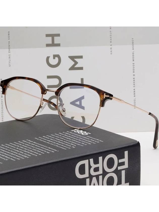 Blue light blocking glasses frame TF5793KB 052 Lower gold overfit Asian fit - TOM FORD - BALAAN 2