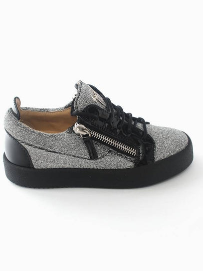 Women's May London Glitter Silver Black Sneakers RW70005 006 - GIUSEPPE ZANOTTI - BALAAN 2