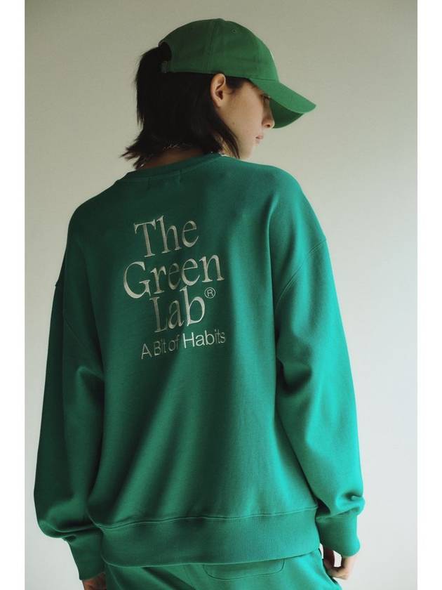 Essential Embroidery Swweatshirts Green - THE GREEN LAB - BALAAN 9