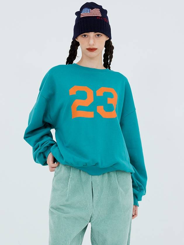 23 Print Sweatshirt Deep mint - KOOKEESEE - BALAAN 5