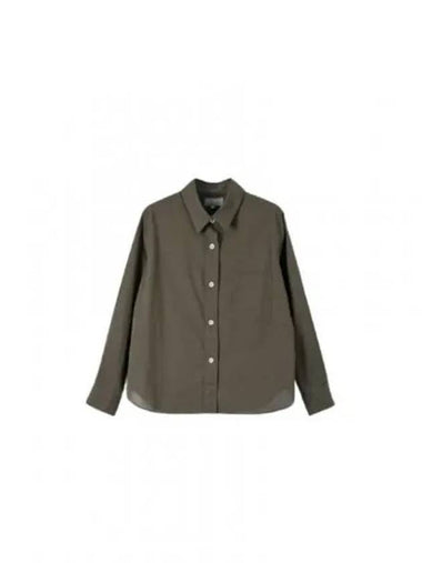 24 SIMPLE SHIRT GRAY GREEN WOSH0264S24FXT GGR - MARGARET HOWELL - BALAAN 1