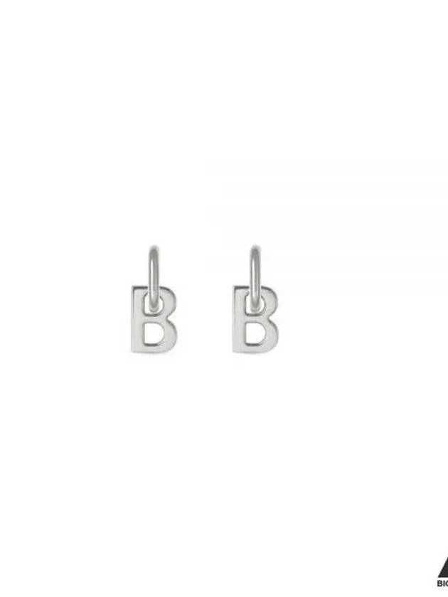 B Chain Brass Earrings Silver - BALENCIAGA - BALAAN 2