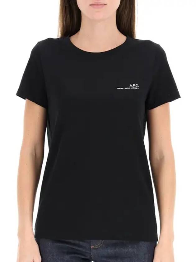 Women's Item Logo Short Sleeve T-Shirt Black - A.P.C. - BALAAN 3