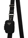 Triangle Logo Re-Nylon Saffiano Cross Bag Black - PRADA - BALAAN 10