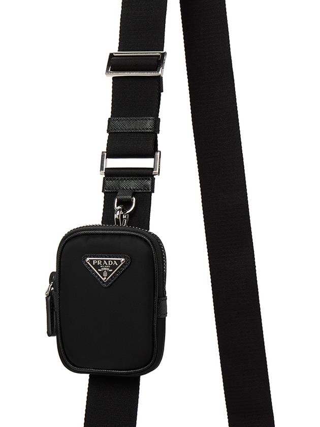 Triangle Logo Re-Nylon Saffiano Cross Bag Black - PRADA - BALAAN 10