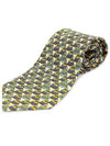 100 Silk Yellow Multi Color Pattern Tie - LOEWE - BALAAN 2