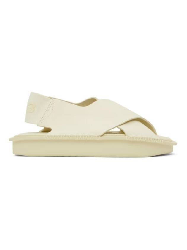 Logo Leather Sandals Cream White - Y-3 - BALAAN 1