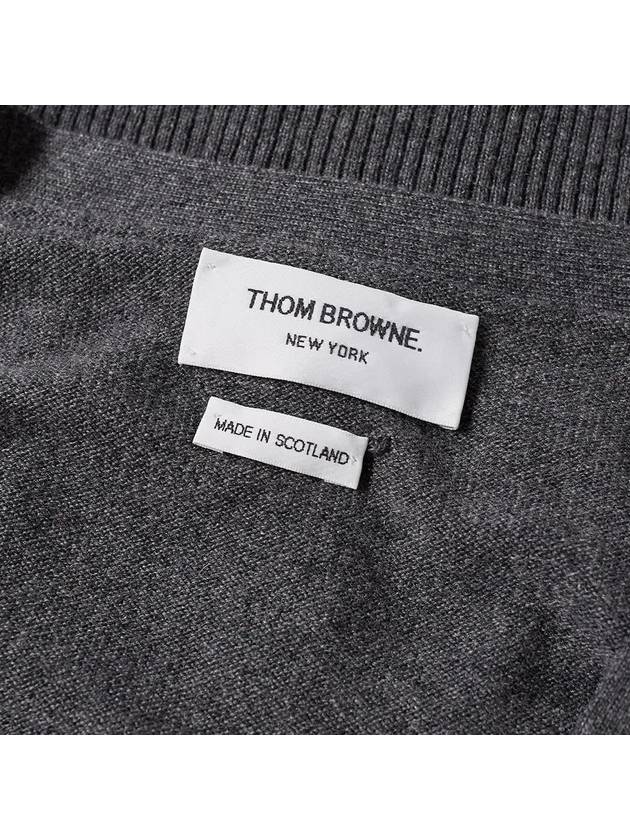 Men's Diagonal Classic Cashmere Cardigan Mid Grey - THOM BROWNE - BALAAN 7